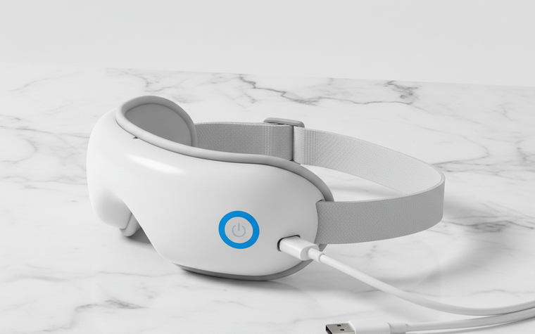 The charging port on the eye massager with its cable