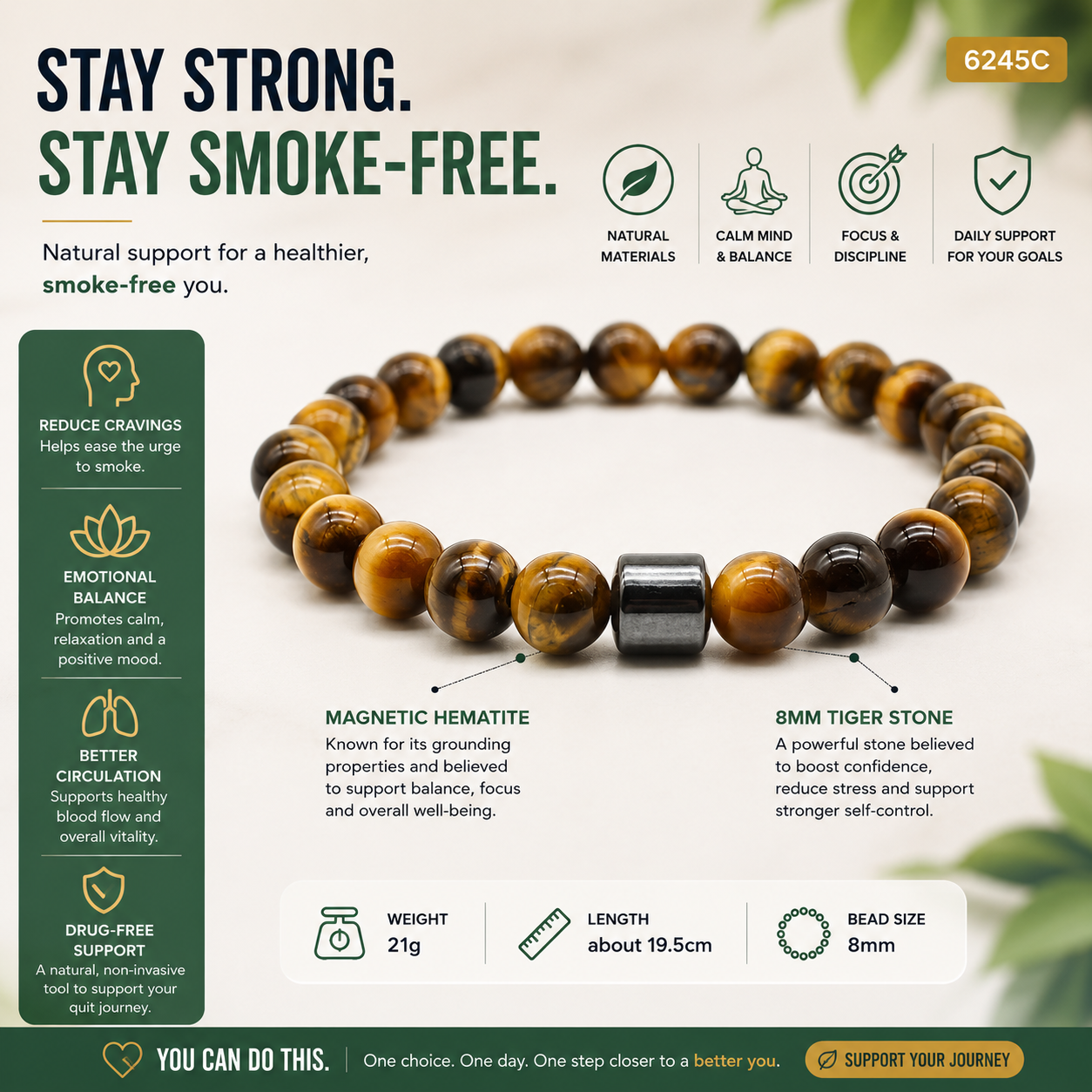 Triple Protection Anti-Smoke Beads Bracelet — Anxiety Relief Jewellery