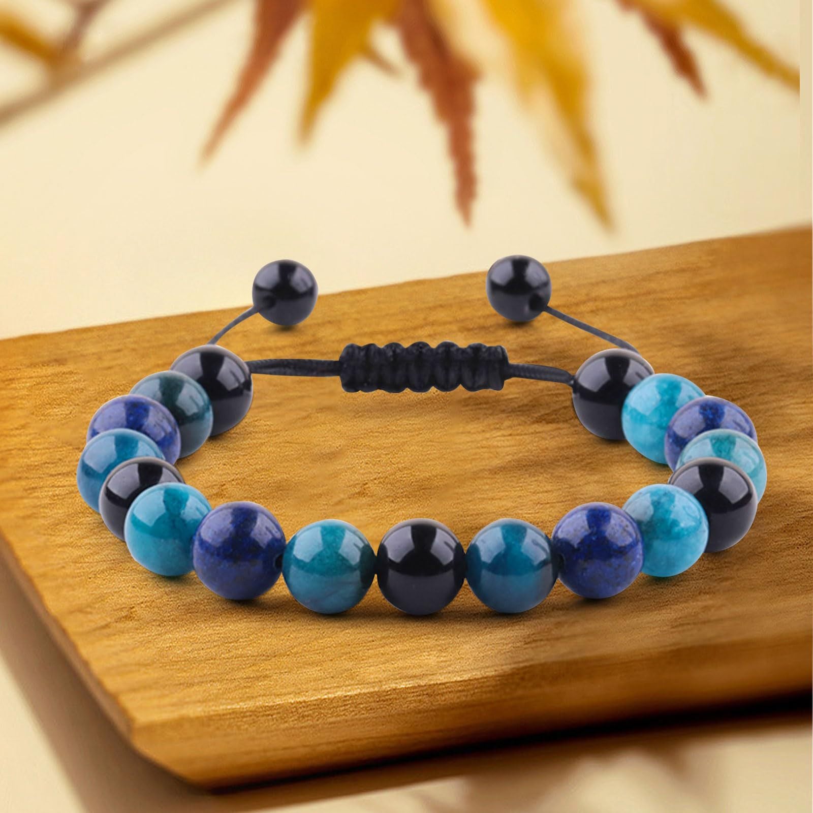 Natural Stone Beaded Bracelet, Anti Smoking,  Anxiety Relief — Retro Elegant Unisex Jewellery