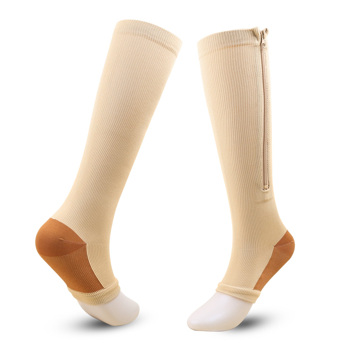 Compression Socks with Zipper – Easy-On Over-the-Knee Support for Men & Women