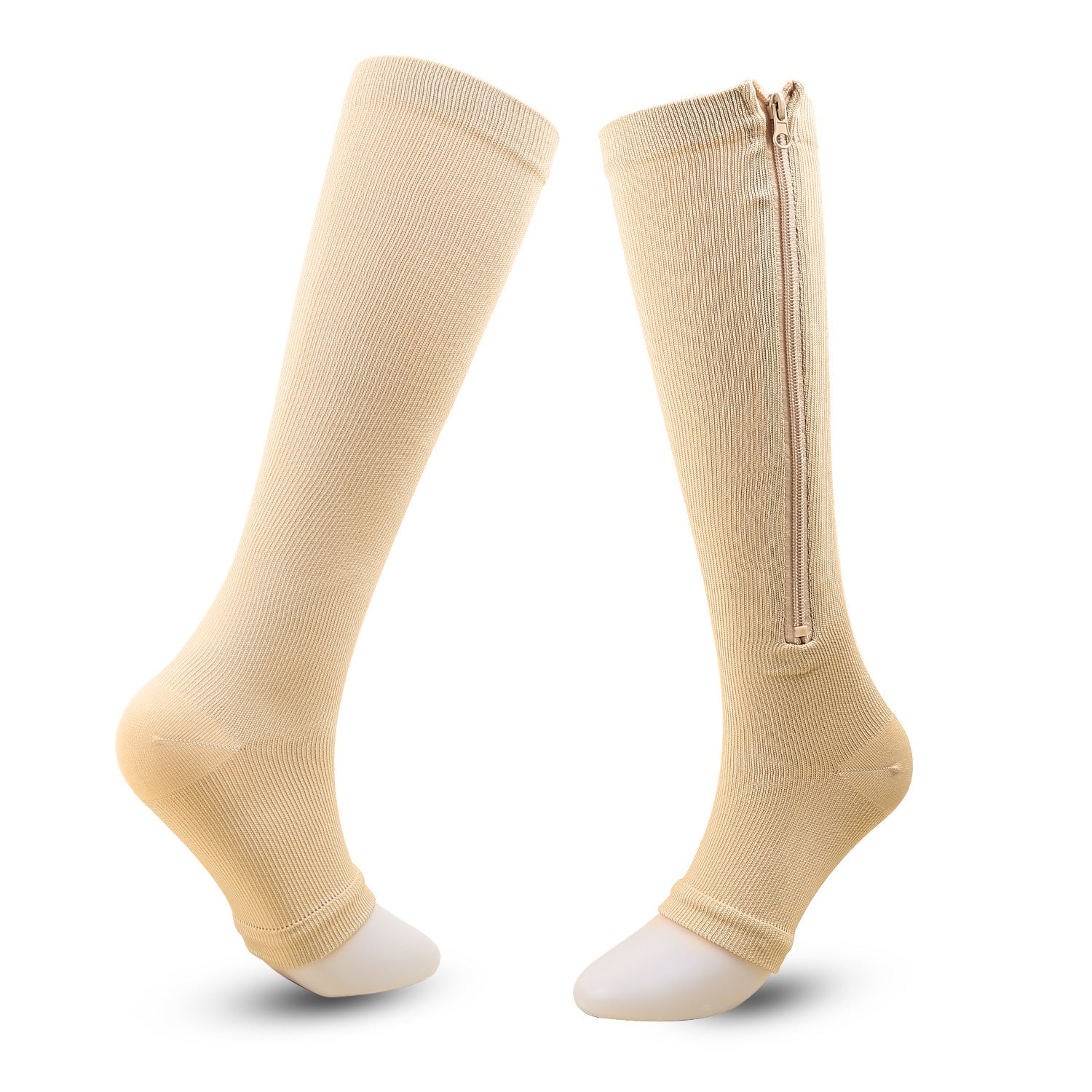 Compression Socks with Zipper – Easy-On Over-the-Knee Support for Men & Women