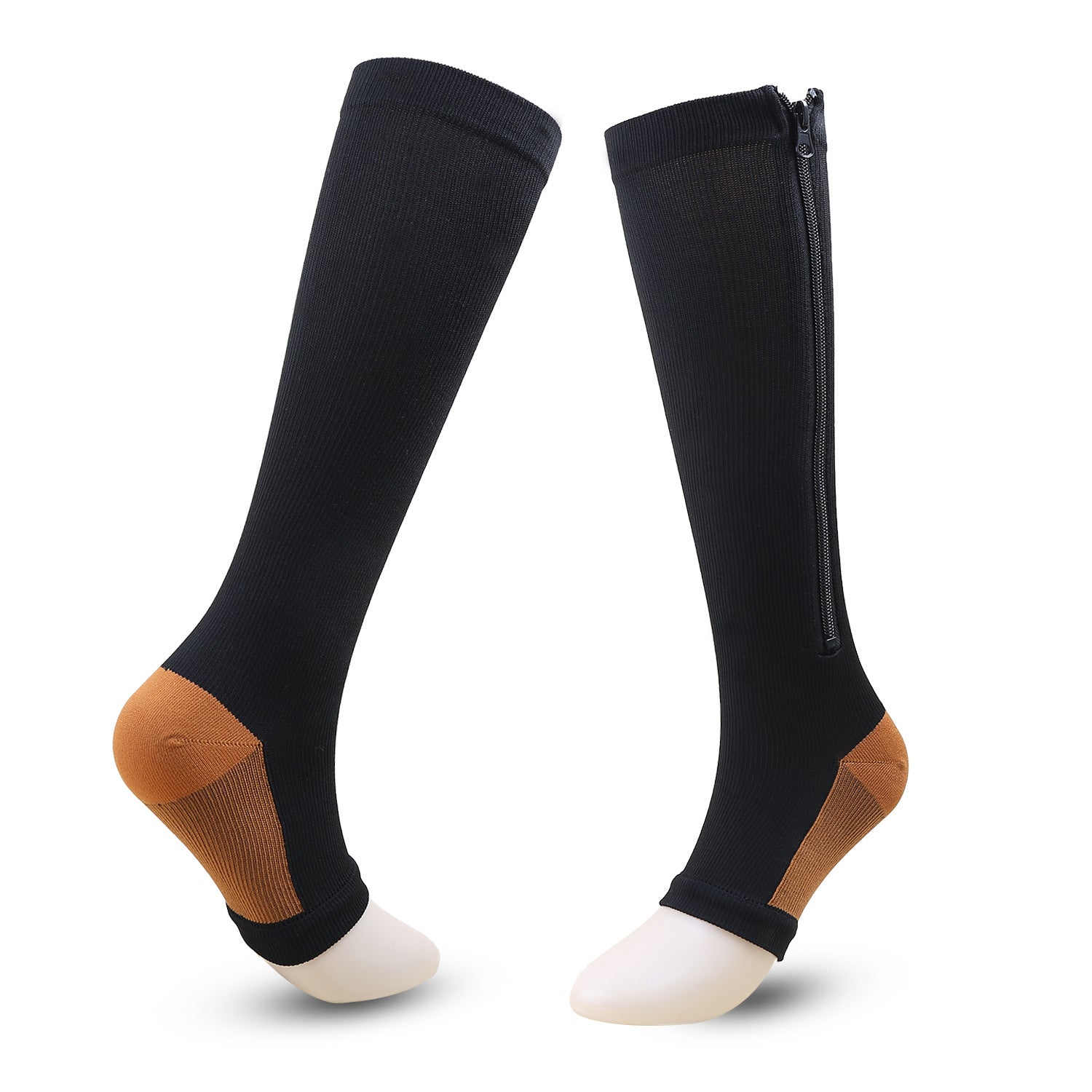 Compression Socks with Zipper – Easy-On Over-the-Knee Support for Men & Women