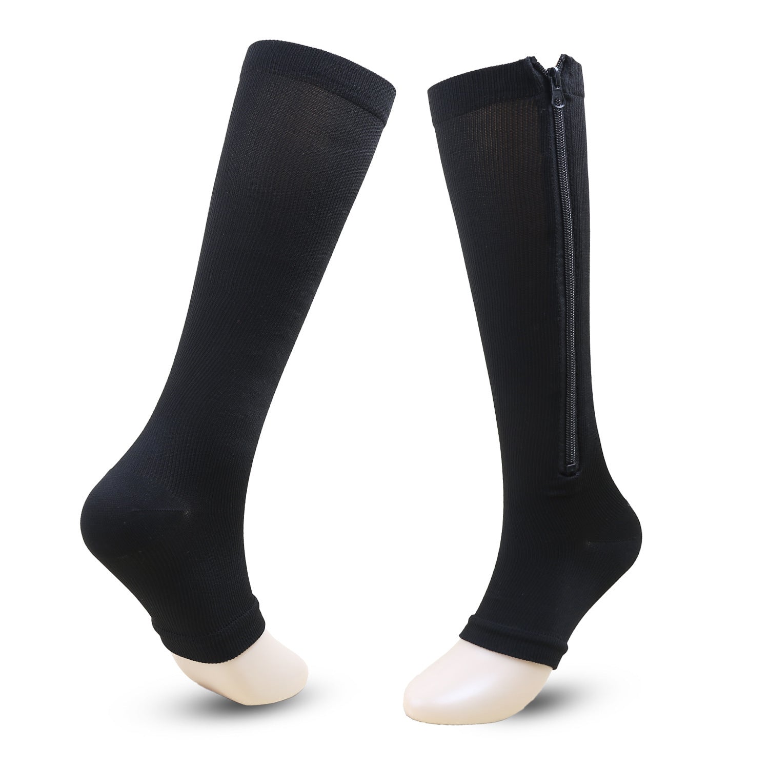 Compression Socks with Zipper – Easy-On Over-the-Knee Support for Men & Women