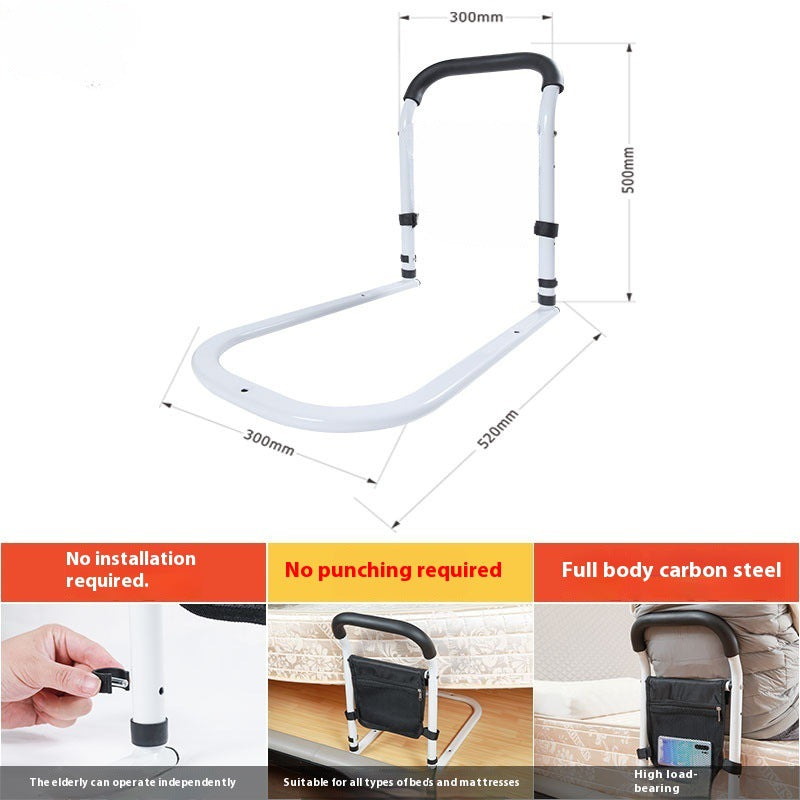 Bed Lever, Getting-Up Aid & Safety Handrail –Support Rail with Optional LED & Alarm