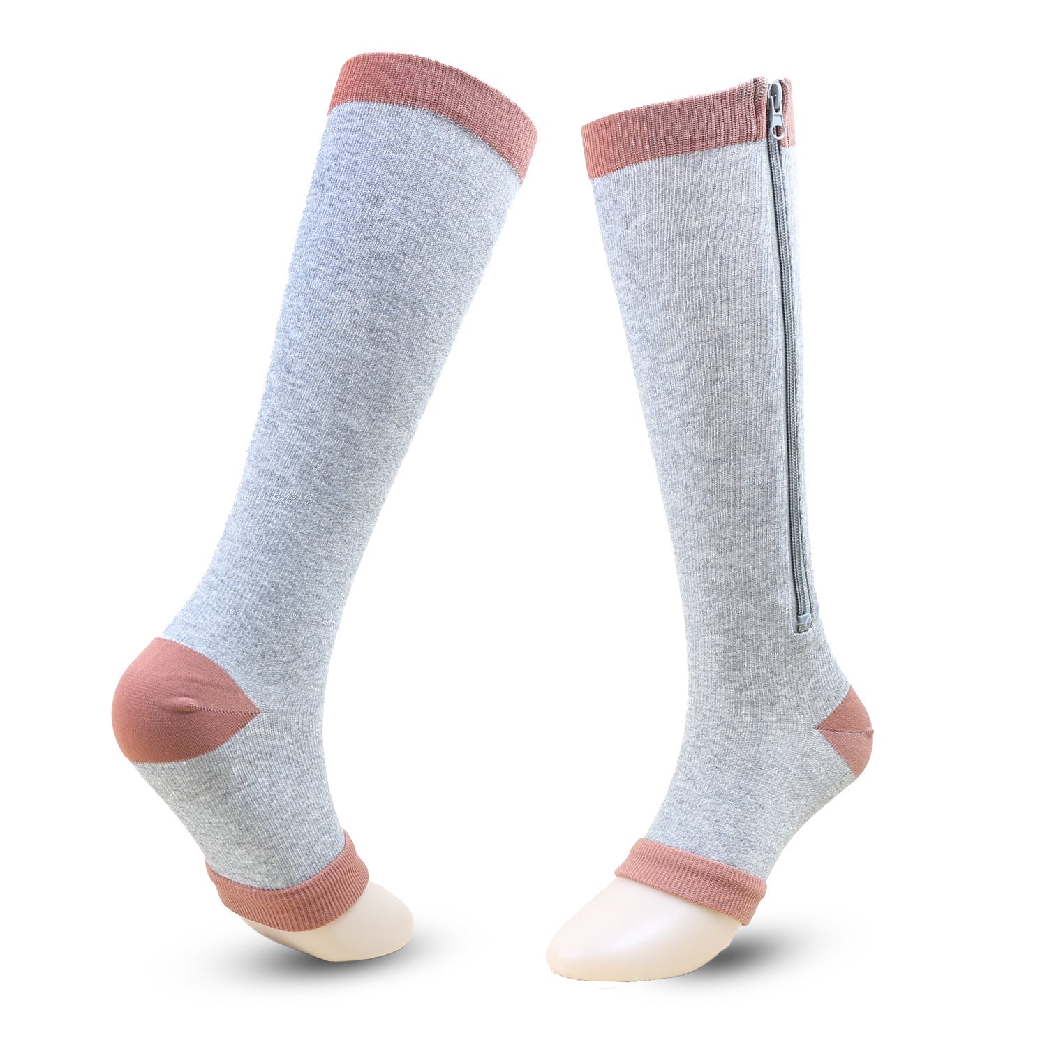 Compression Socks with Zipper – Easy-On Over-the-Knee Support for Men & Women