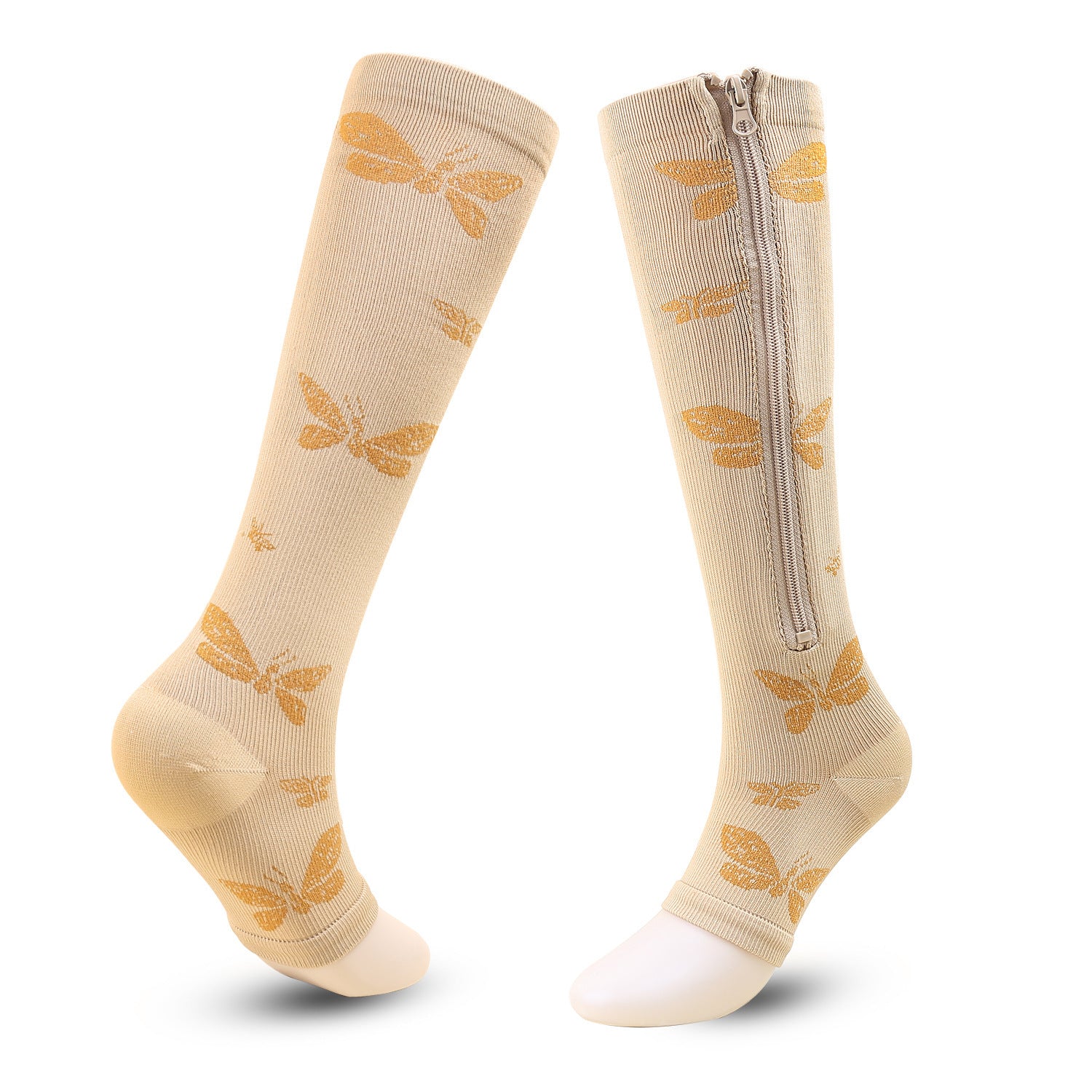 Compression Socks with Zipper – Easy-On Over-the-Knee Support for Men & Women
